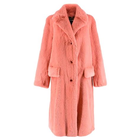 burberry pink faux fur coat|burberry coats over stock.